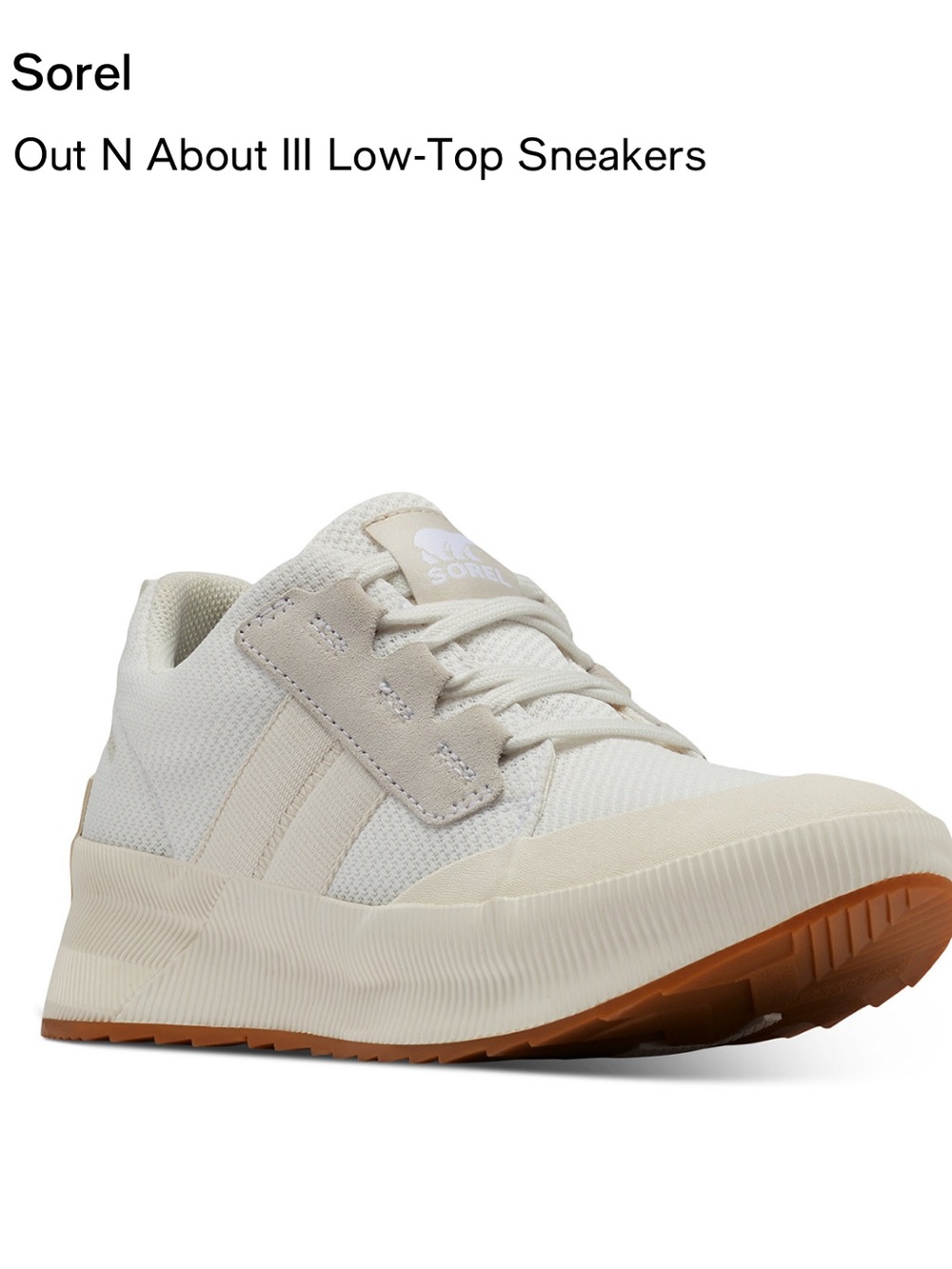 Sorel Out N About III Low-Top Sneakers — Cream/Beige Waterproof Size 8.5